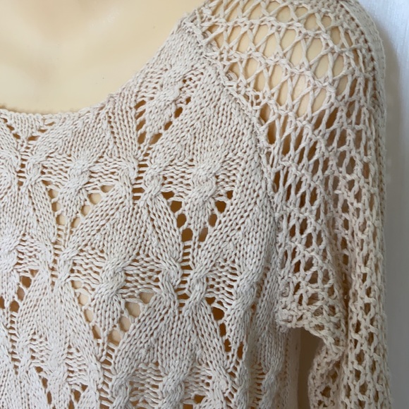 Ryu Open Weave Cropped Sweater Sz S - Picture 2 of 9
